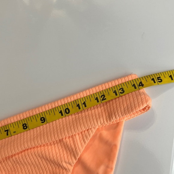 NEW Billabong Ribbed Bikini Bottom in Neon Tangerine Sz Medium - Picture 6 of 7